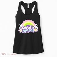 Death Metal Rainbow Halloween Unicorn Rock Concert Women's Tank Top thumb 0