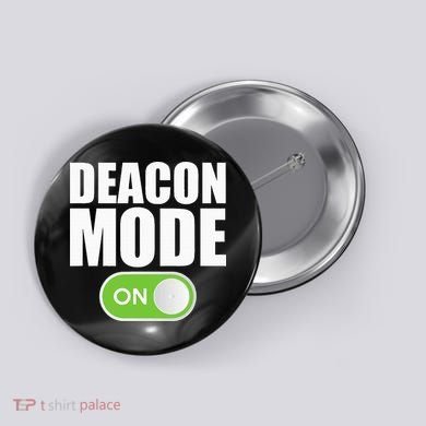 Deacon Mode Religious Christian Minister Catholic Church Button