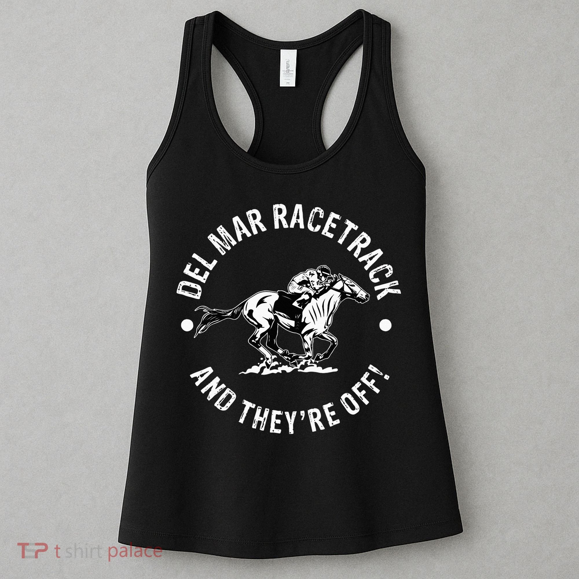 Del Mar Racetrack Horse Racing Racer Fan Equestrian Ca Derby Women's Tank Top