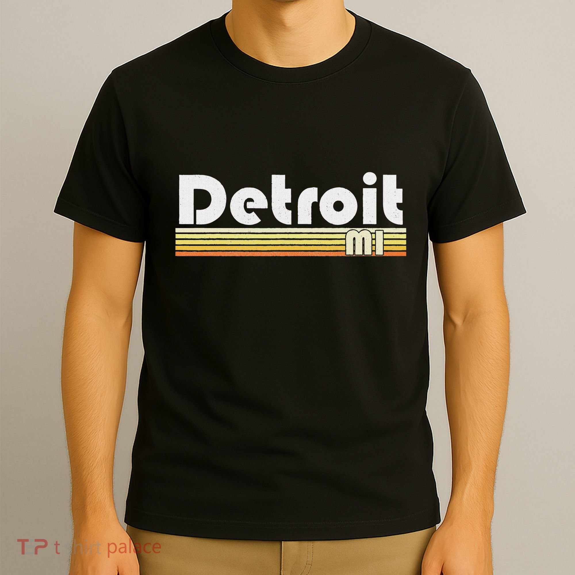 Detroit Michigan Retro Style City Town Vintage Pride 70s 80s T-Shirt