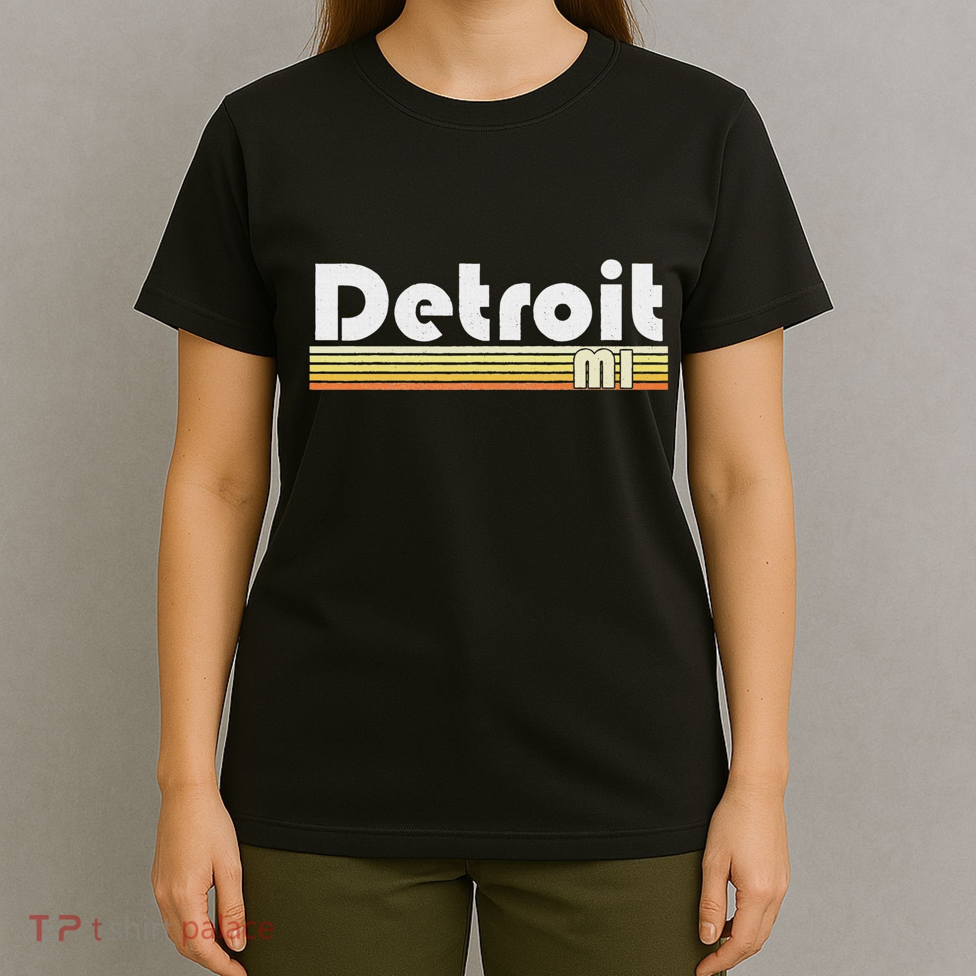 Detroit Michigan Retro Style City Town Vintage Pride 70s 80s T-Shirt