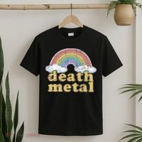 DEATH METAL Rainbow Funny Retro Vintage Love Music Metalhead T-Shirt thumb 2