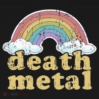 DEATH METAL Rainbow Funny Retro Vintage Love Music Metalhead T-Shirt thumb 7
