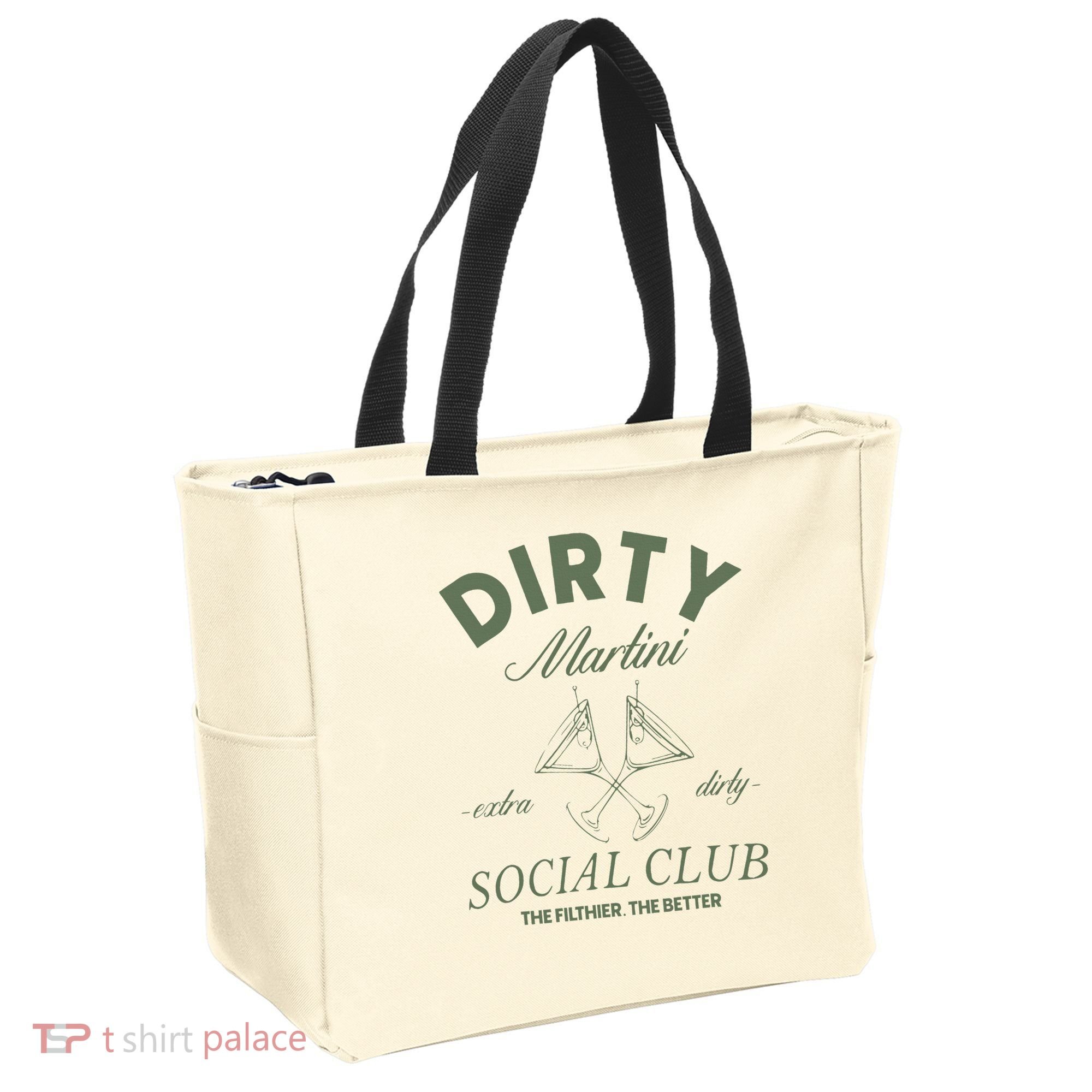 Dirty Martini Social Club Cocktail Bachelorette Tote Bag