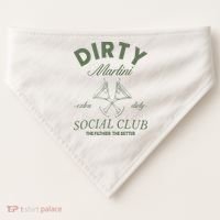 Dirty Martini Social Club Cocktail Bachelorette USA-Made Doggie Bandana thumb 0