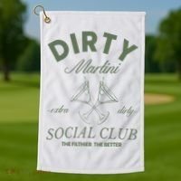 Dirty Martini Social Club Cocktail Bachelorette Golf Towel thumb 1