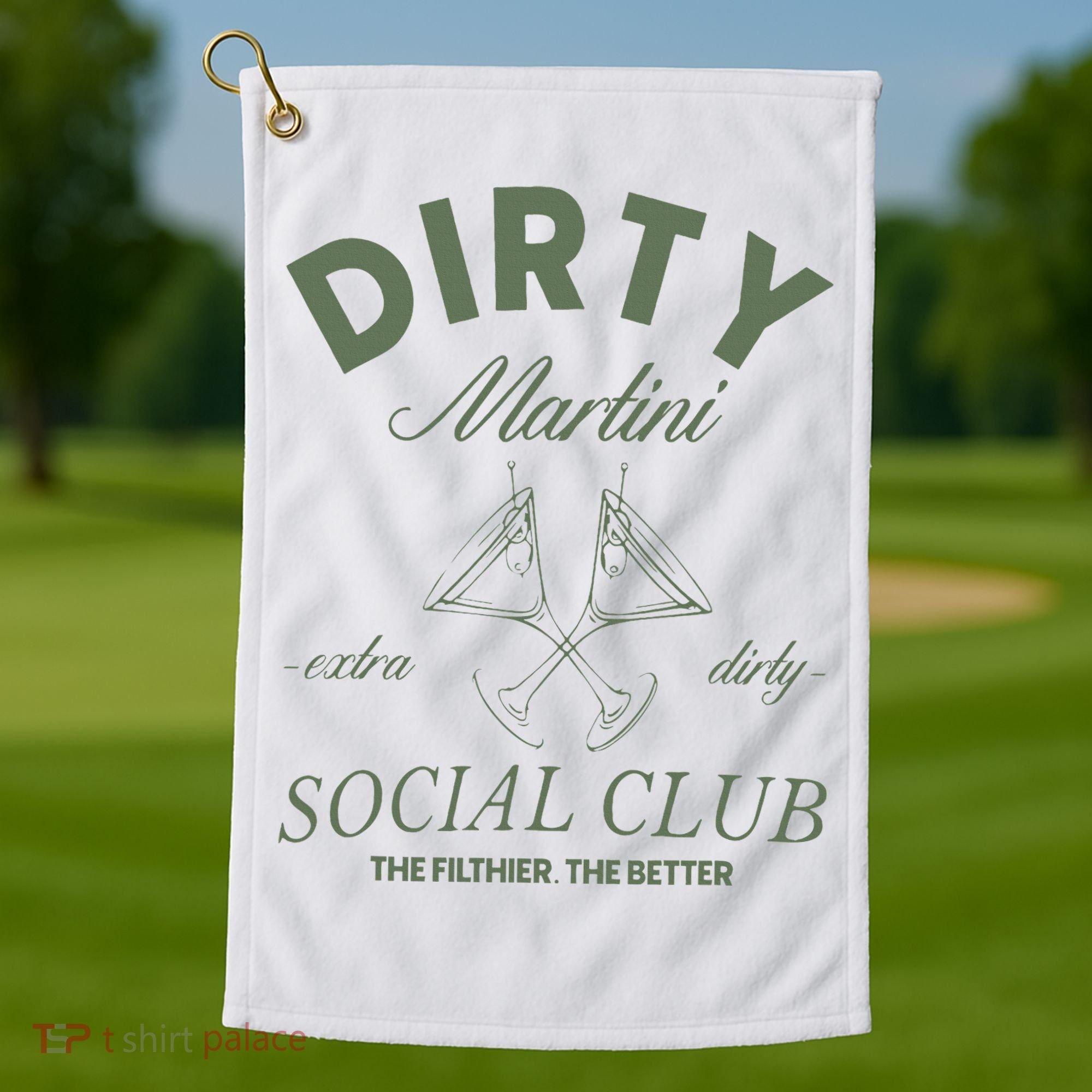 Dirty Martini Social Club Cocktail Bachelorette Golf Towel
