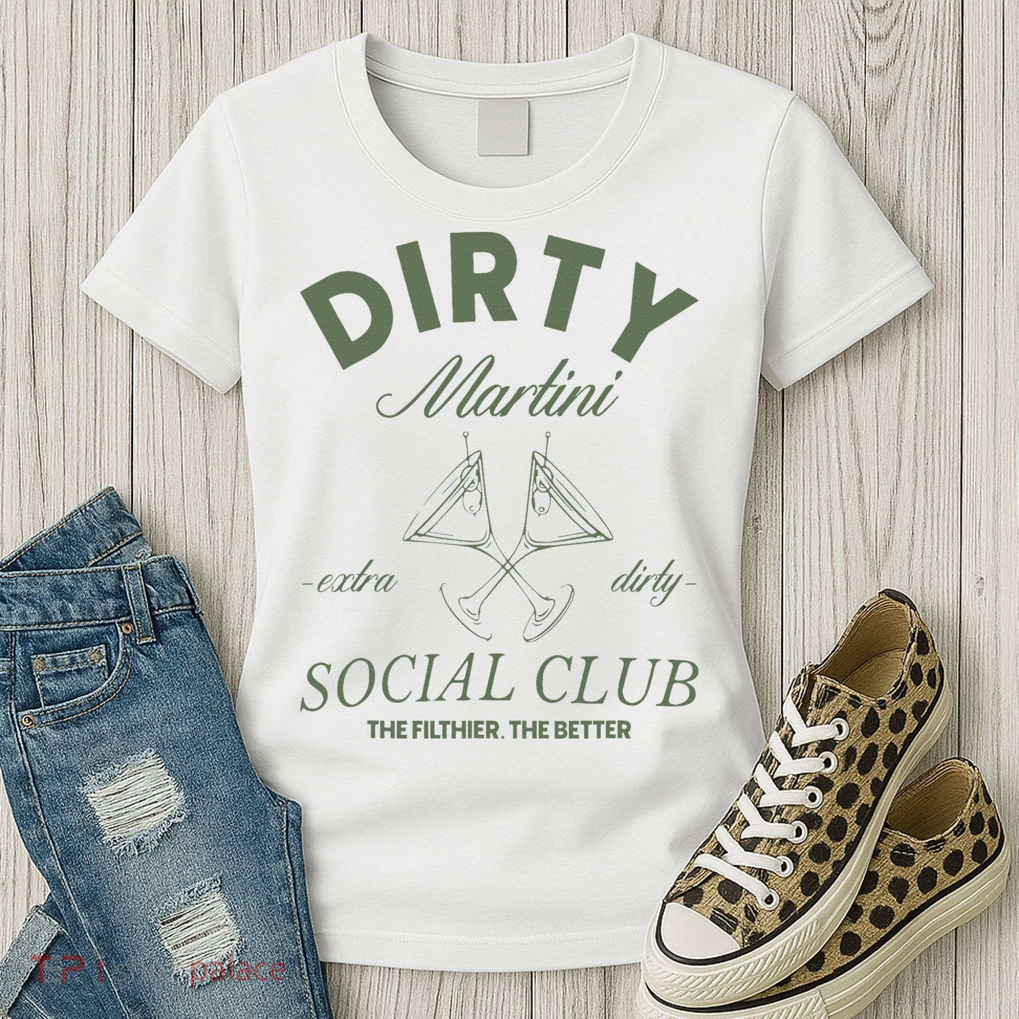 Dirty Martini Social Club Cocktail Bachelorette Women's T-Shirt