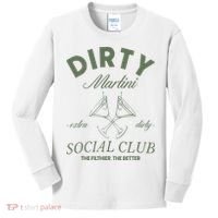 Dirty Martini Social Club Cocktail Bachelorette Kids Long Sleeve Shirt thumb 0