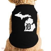 Detroit Michigan State Map Silhouette D United States Doggie Tank thumb 0