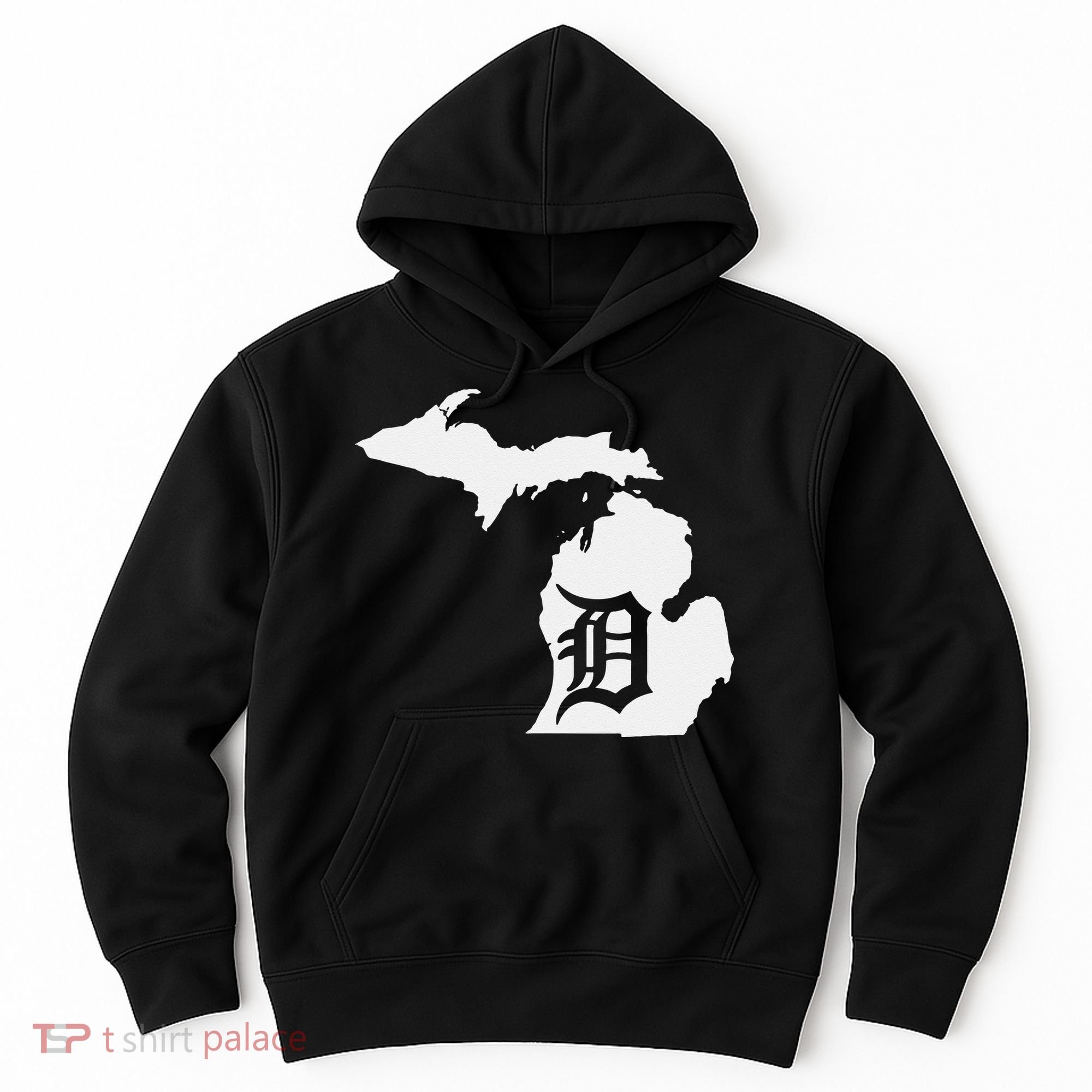 Detroit Michigan State Map Silhouette D United States Hoodie