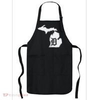 Detroit Michigan State Map Silhouette D United States Apron thumb 0
