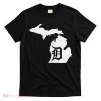 Detroit Michigan State Map Silhouette D United States T-Shirt thumb 0