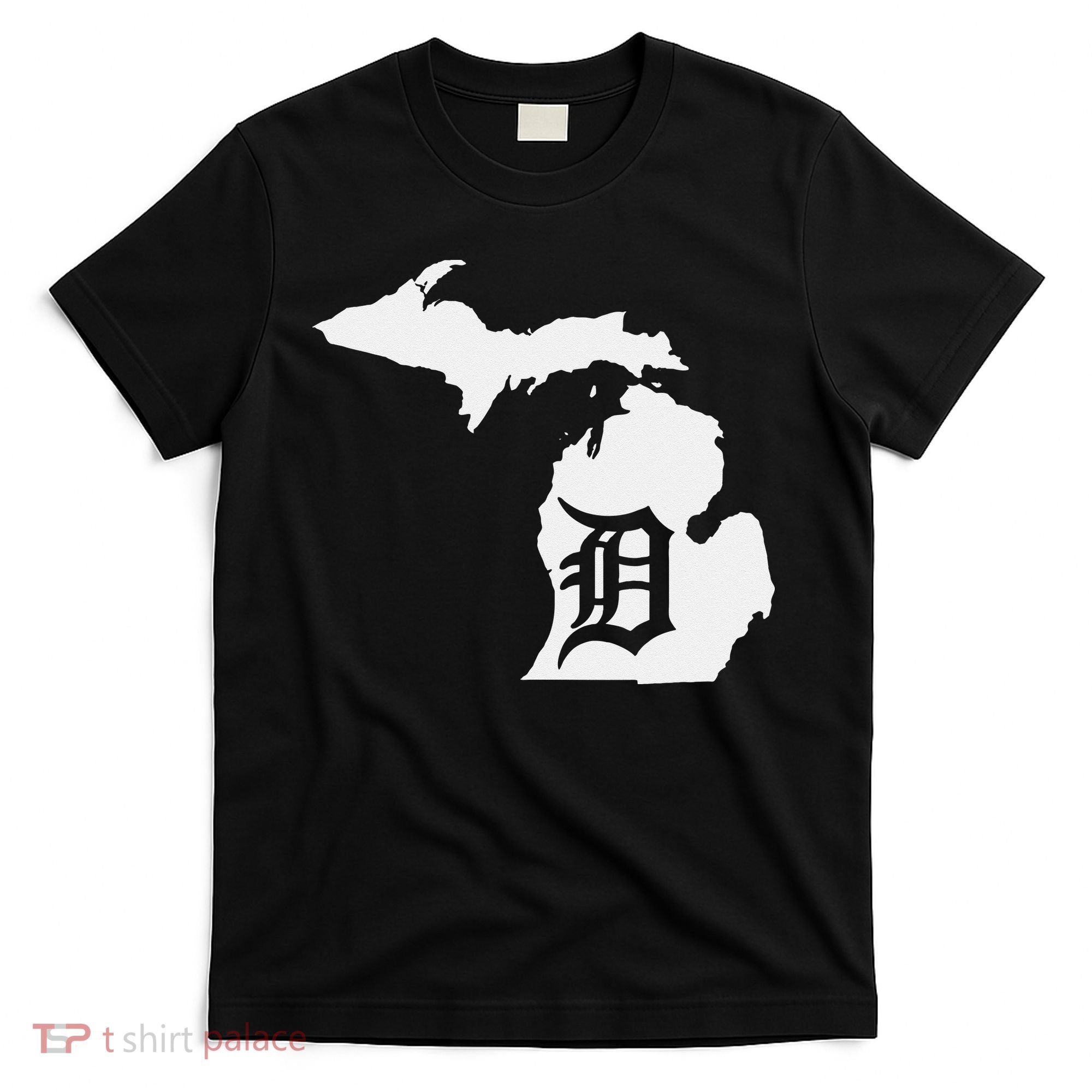 Detroit Michigan State Map Silhouette D United States T-Shirt