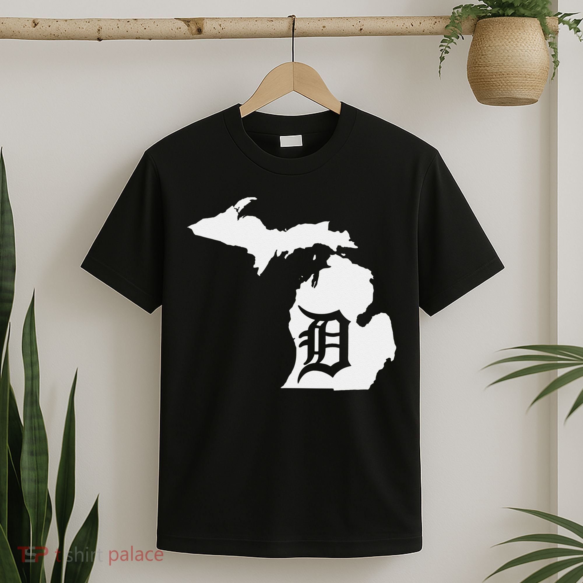 Detroit Michigan State Map Silhouette D United States T-Shirt