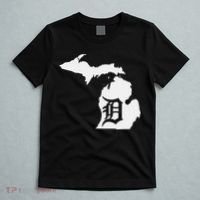 Detroit Michigan State Map Silhouette D United States T-Shirt thumb 5