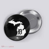Detroit Michigan State Map Silhouette D United States Button thumb 0