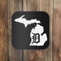 Detroit Michigan State Map Silhouette D United States Coaster thumb 0