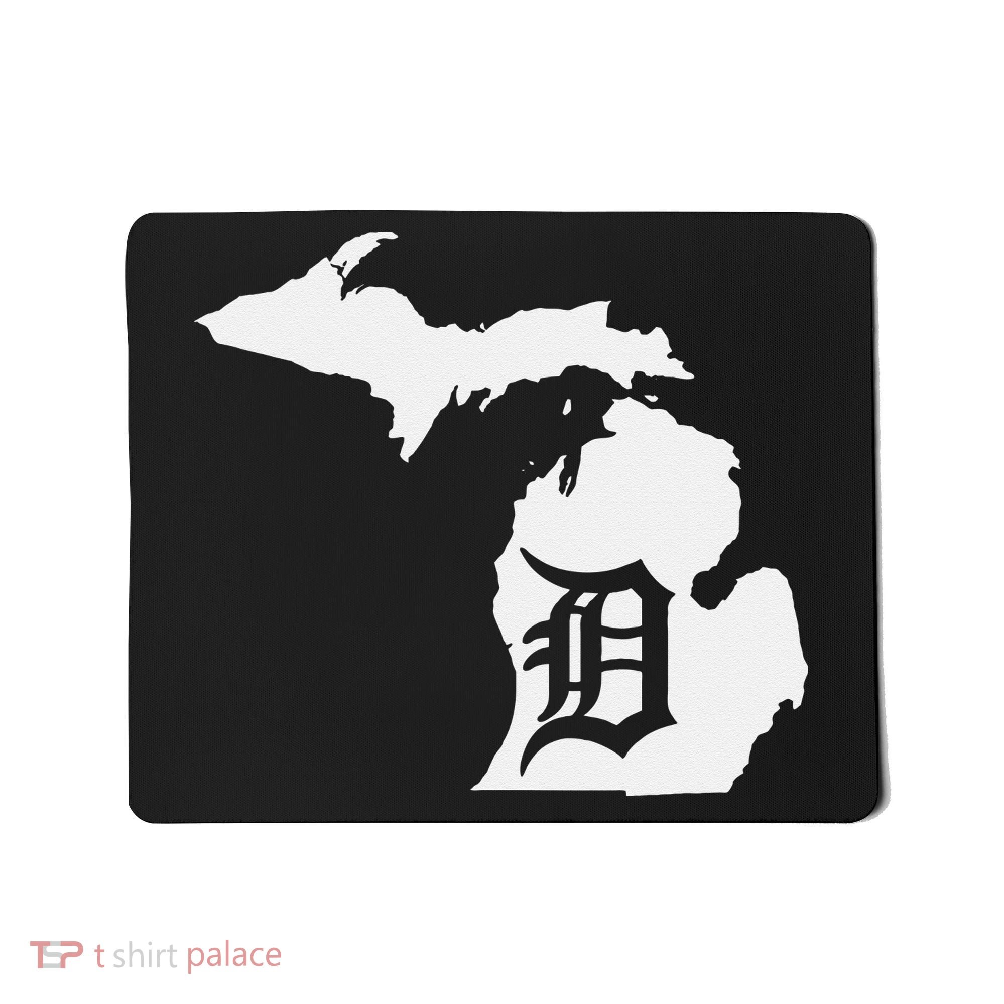 Detroit Michigan State Map Silhouette D United States Mousepad