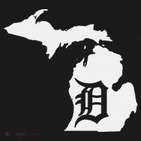 Detroit Michigan State Map Silhouette D United States Mousepad thumb 1