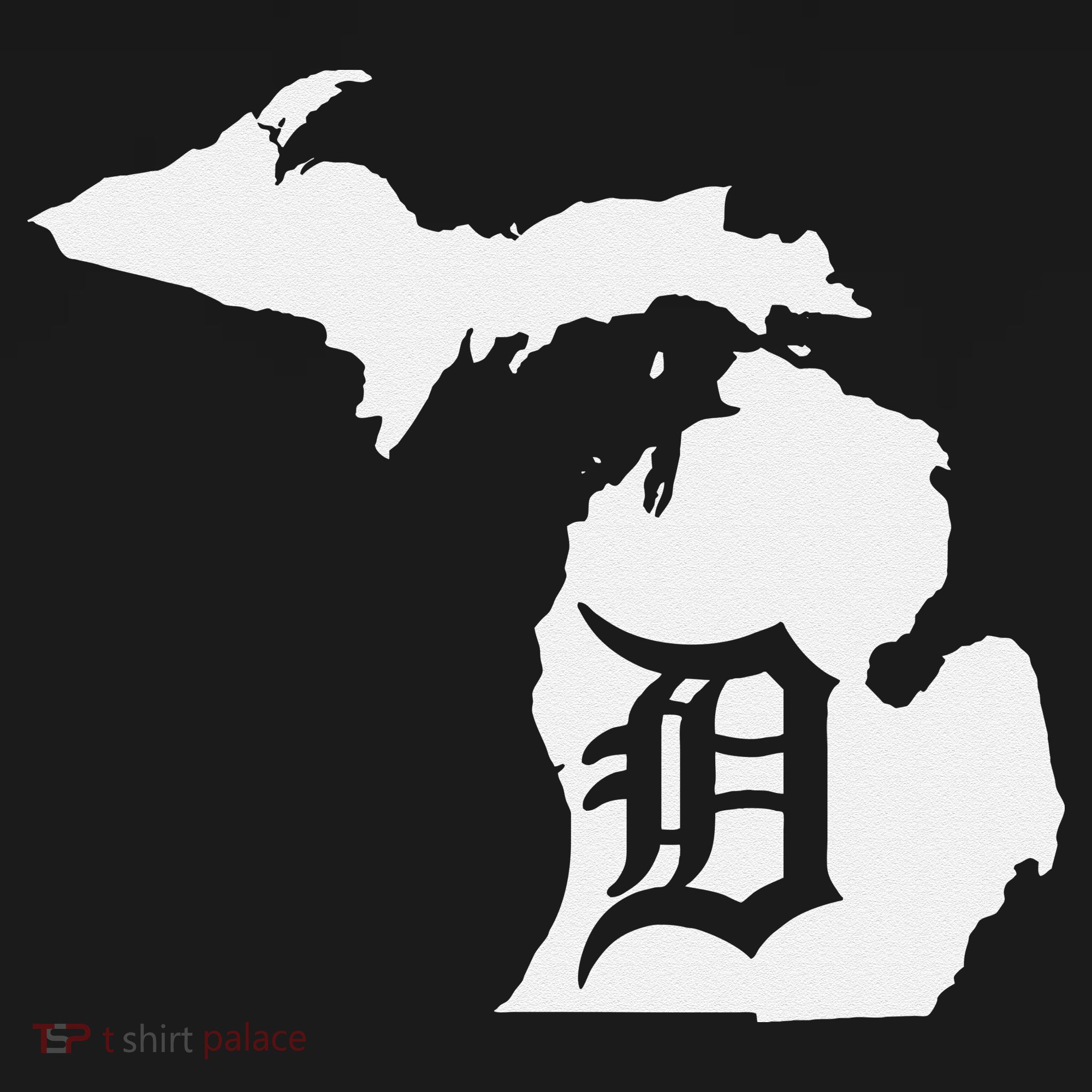 Detroit Michigan State Map Silhouette D United States Mousepad
