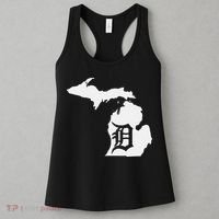 Detroit Michigan State Map Silhouette D United States Women's Tank Top thumb 3