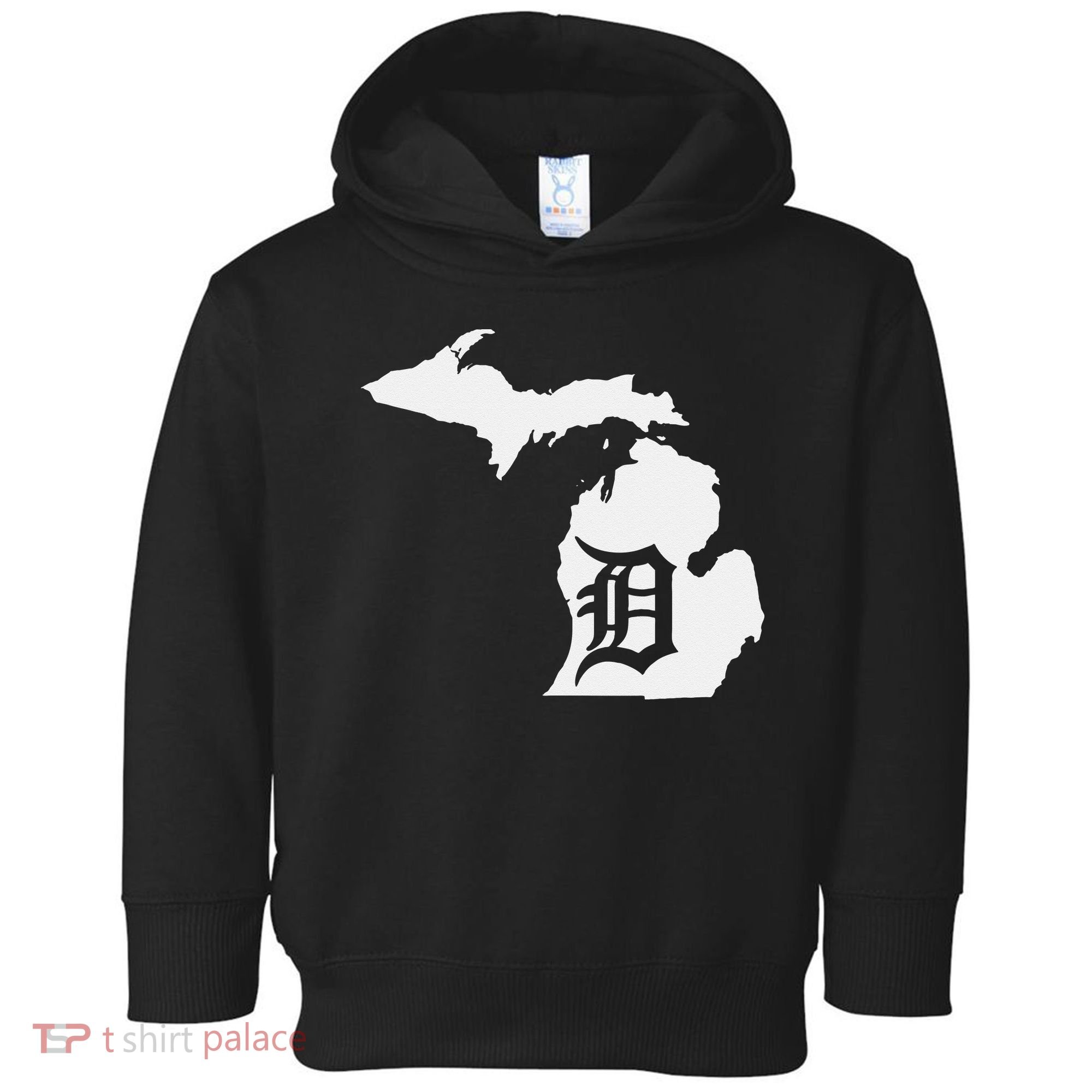 Detroit Michigan State Map Silhouette D United States Toddler Hoodie