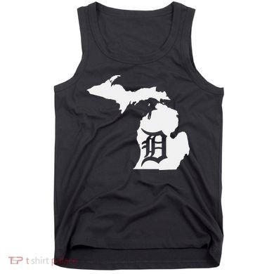 Detroit Michigan State Map Silhouette D United States Tank Top