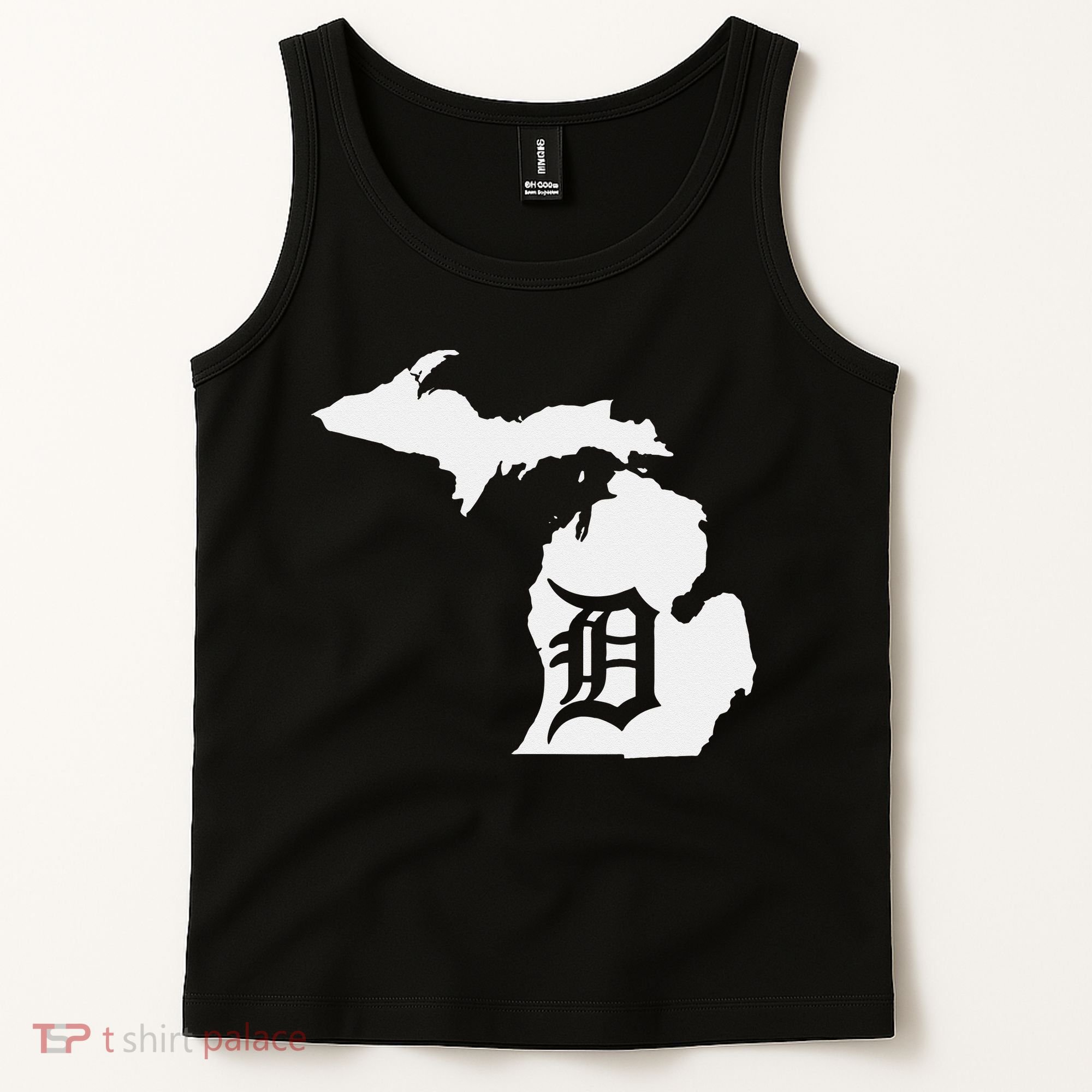 Detroit Michigan State Map Silhouette D United States Tank Top