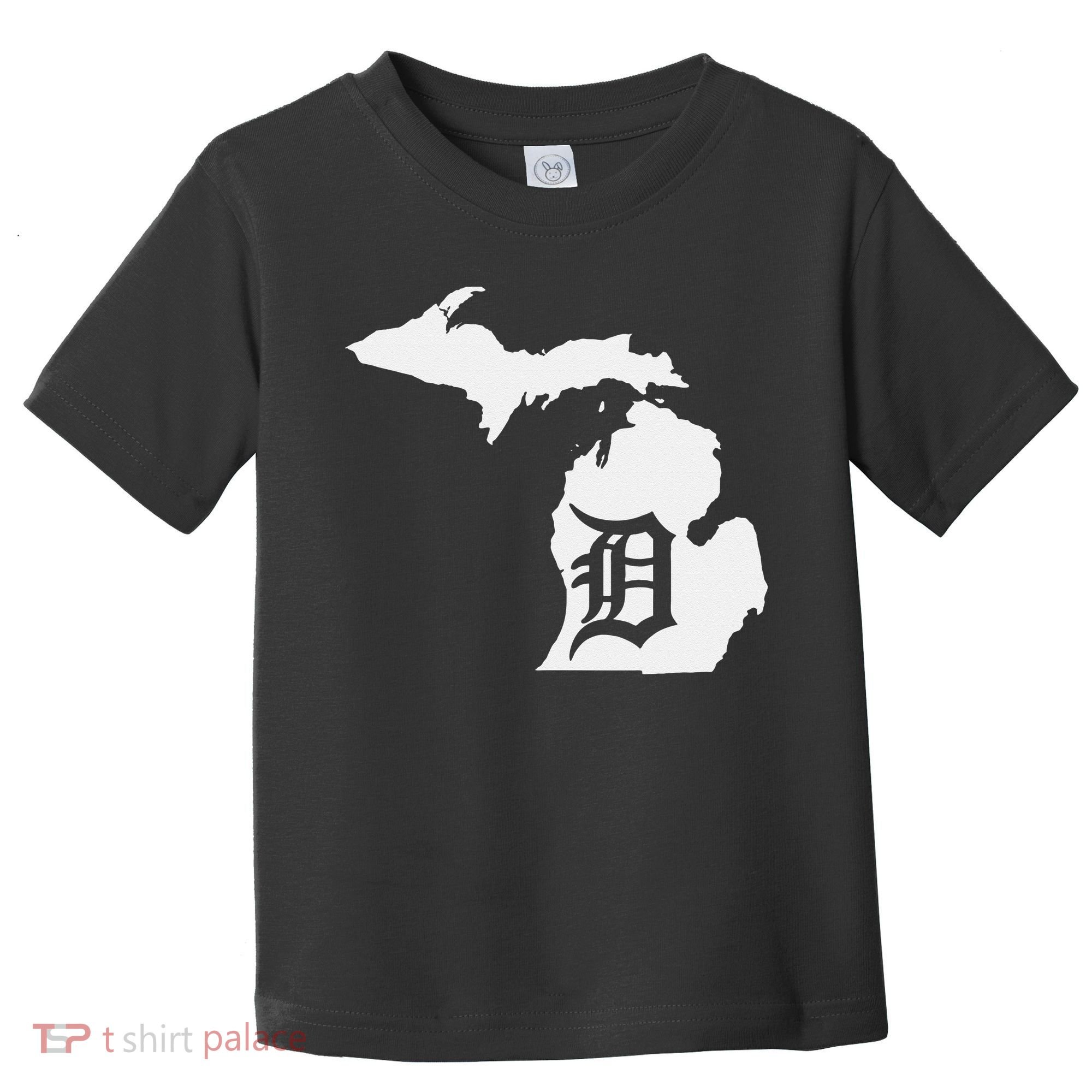 Detroit Michigan State Map Silhouette D United States Toddler T-Shirt