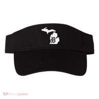 Detroit Michigan State Map Silhouette D United States Visor thumb 0