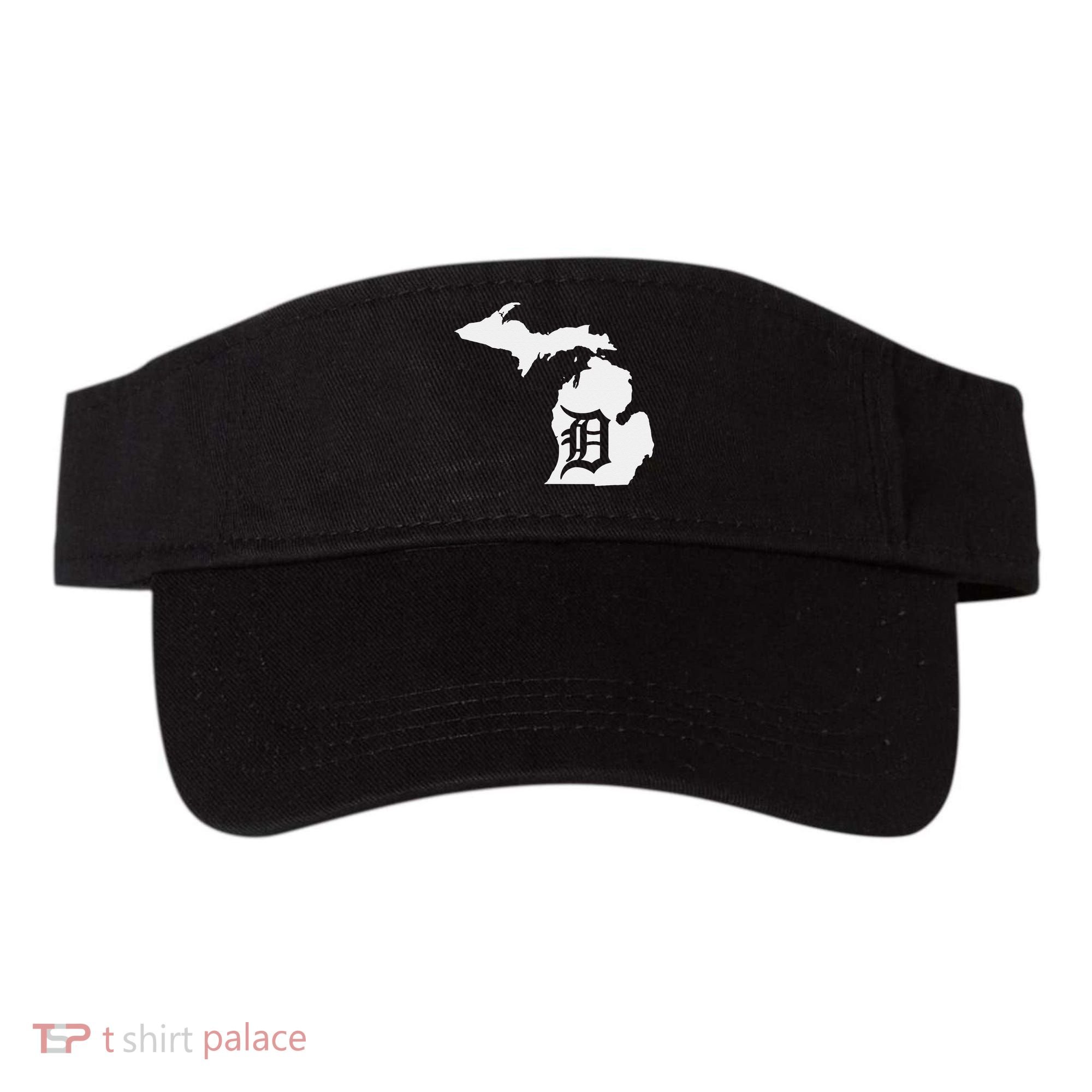 Detroit Michigan State Map Silhouette D United States Visor