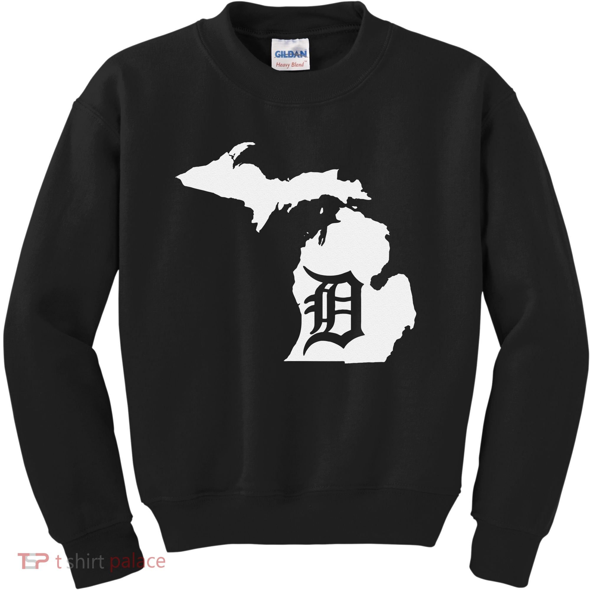 Detroit Michigan State Map Silhouette D United States Kids Sweatshirt