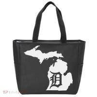 Detroit Michigan State Map Silhouette D United States Tote Bag thumb 0