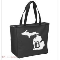 Detroit Michigan State Map Silhouette D United States Tote Bag thumb 2