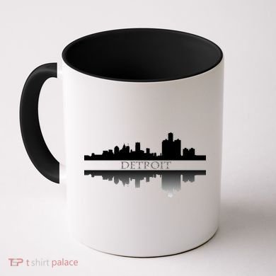 Detroit Mirrored Skyline Coffee Mug