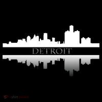 Detroit Mirrored Skyline Ornament thumb 1