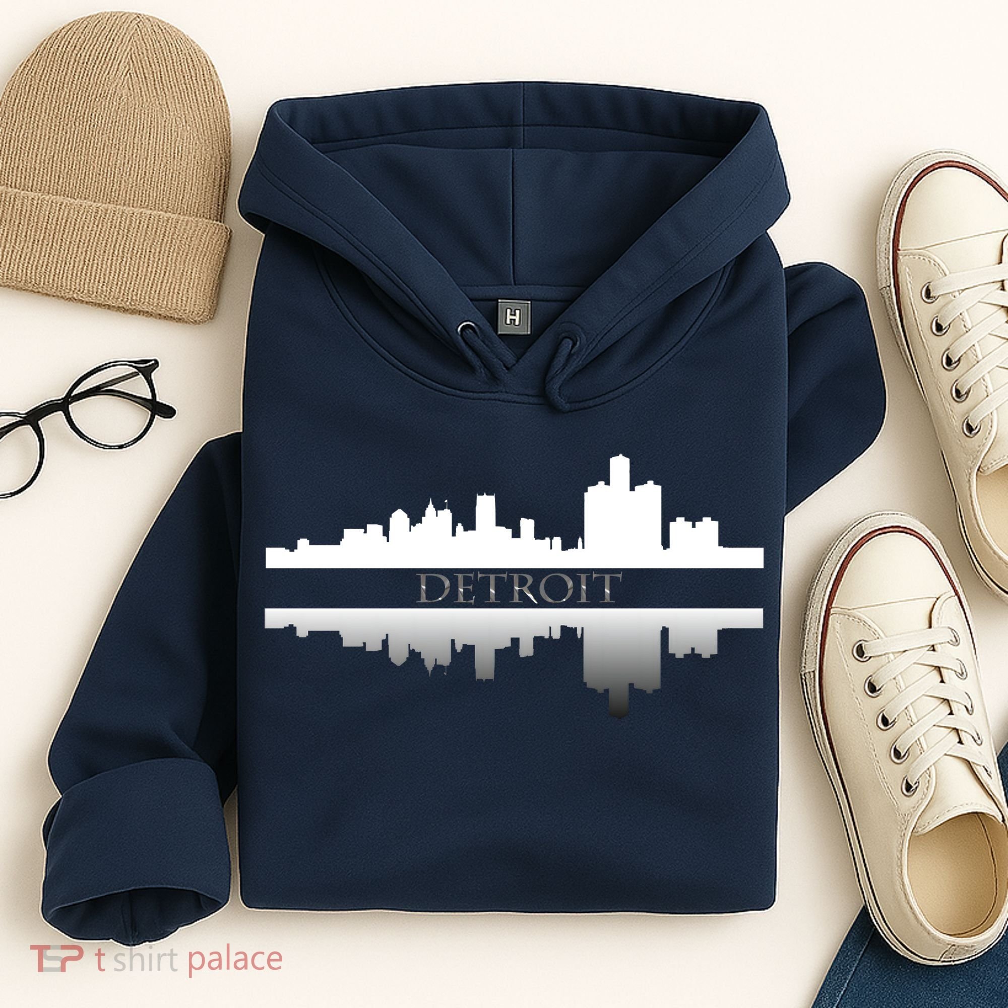 Detroit Mirrored Skyline Hoodie