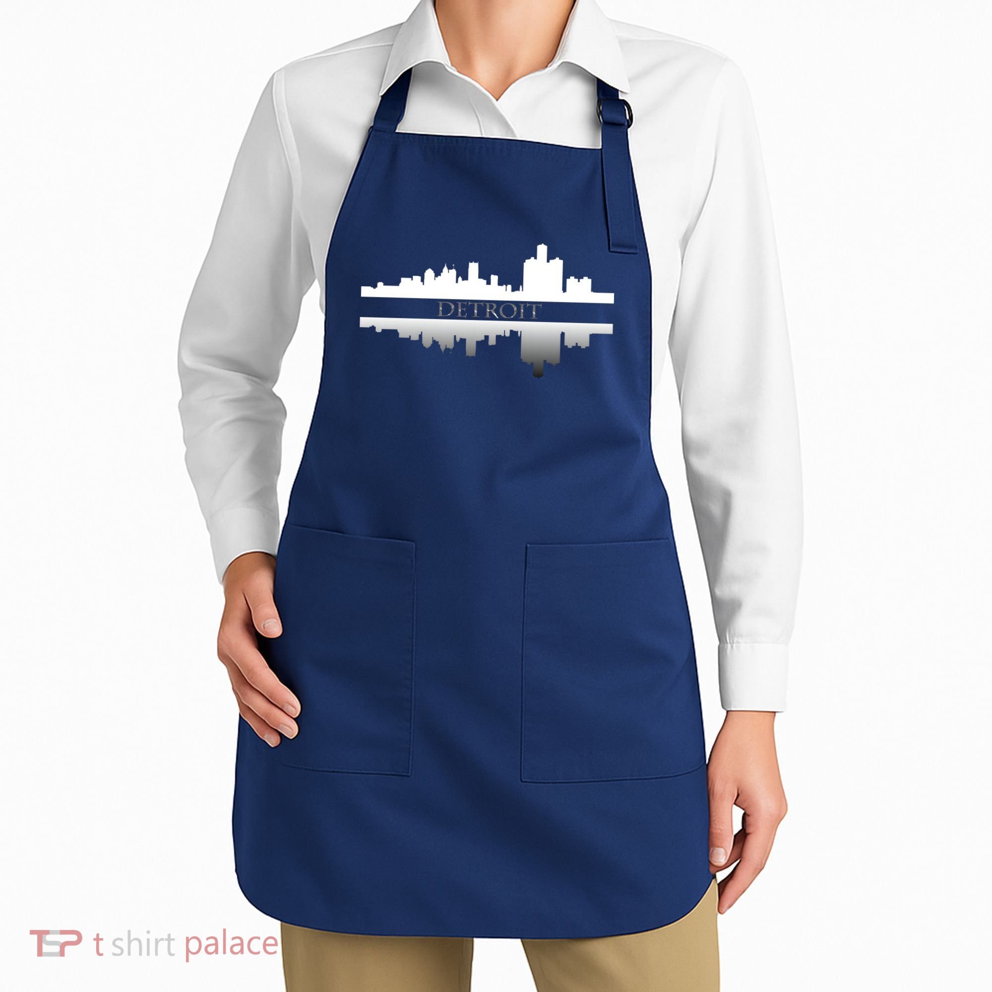 Detroit Mirrored Skyline Apron