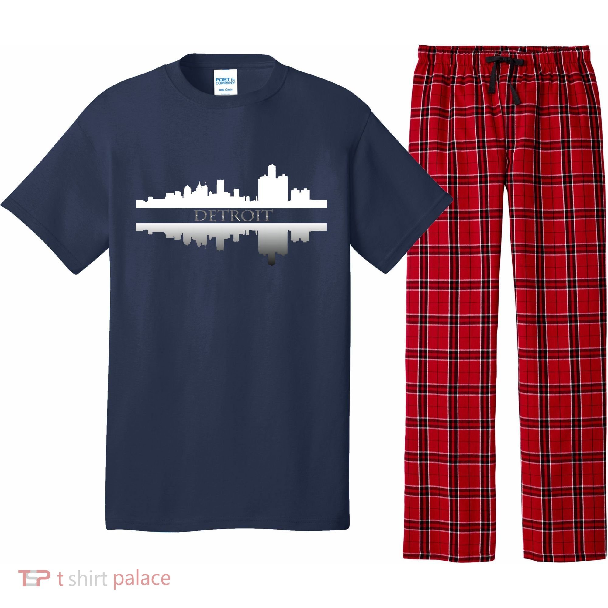 Detroit Mirrored Skyline Pajama Set
