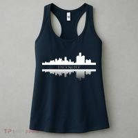 Detroit Mirrored Skyline Women's Tank Top thumb 3