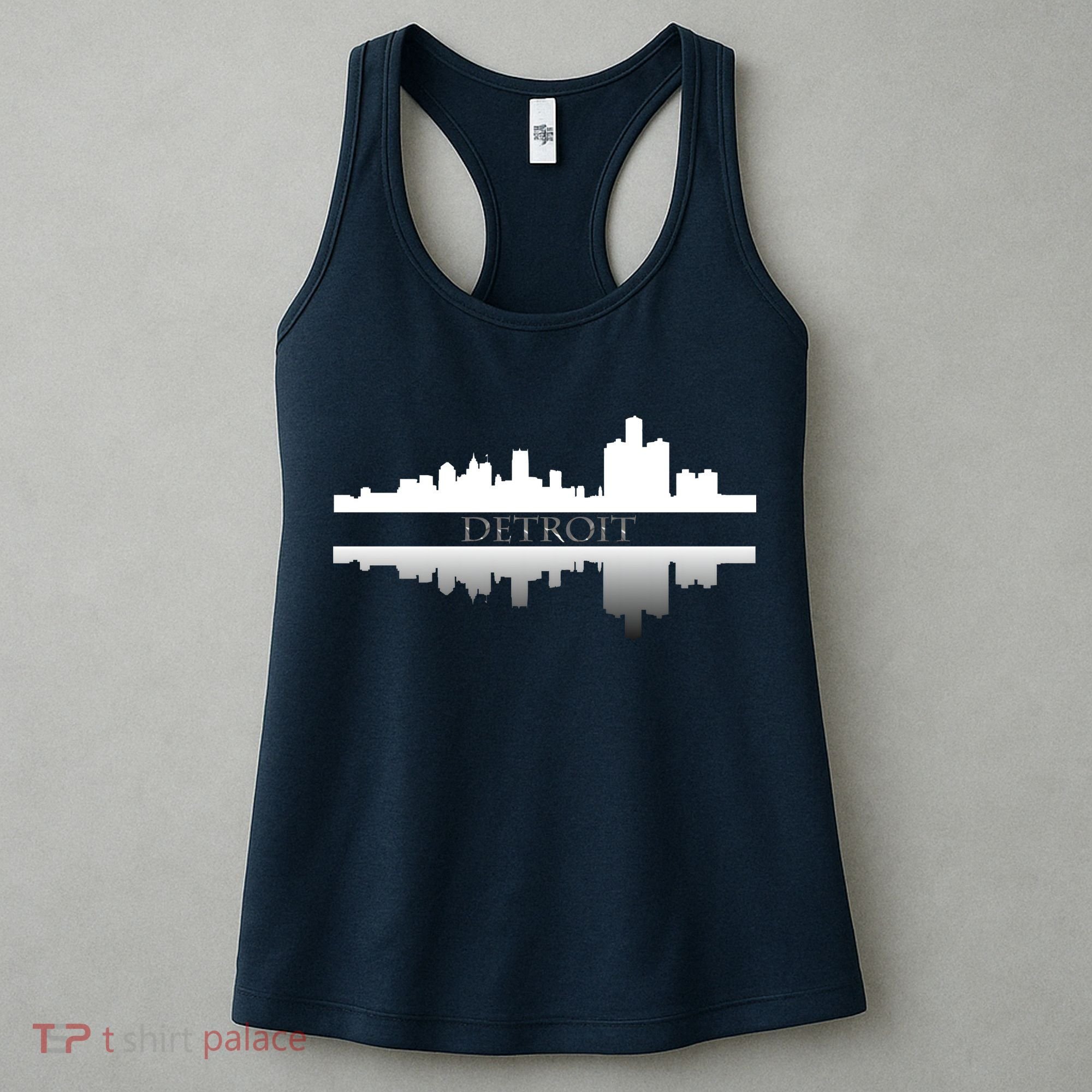 Detroit Mirrored Skyline Women's Tank Top
