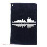 Detroit Mirrored Skyline Golf Towel thumb 0