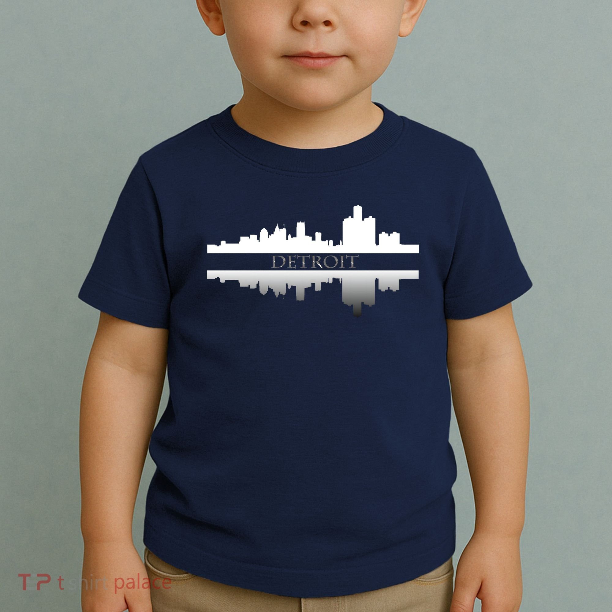 Detroit Mirrored Skyline Toddler T-Shirt