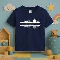 Detroit Mirrored Skyline Toddler T-Shirt thumb 3