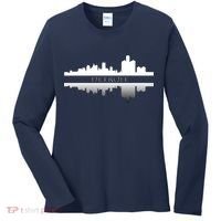 Detroit Mirrored Skyline Women's Long Sleeve Shirt thumb 0