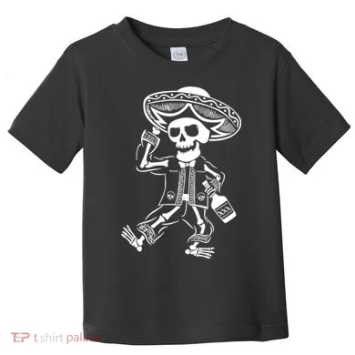 Drunk Mariachi Skeleton Toddler T-Shirt