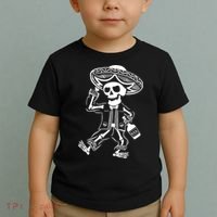 Drunk Mariachi Skeleton Toddler T-Shirt thumb 2