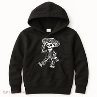 Drunk Mariachi Skeleton Kids Hoodie thumb 0