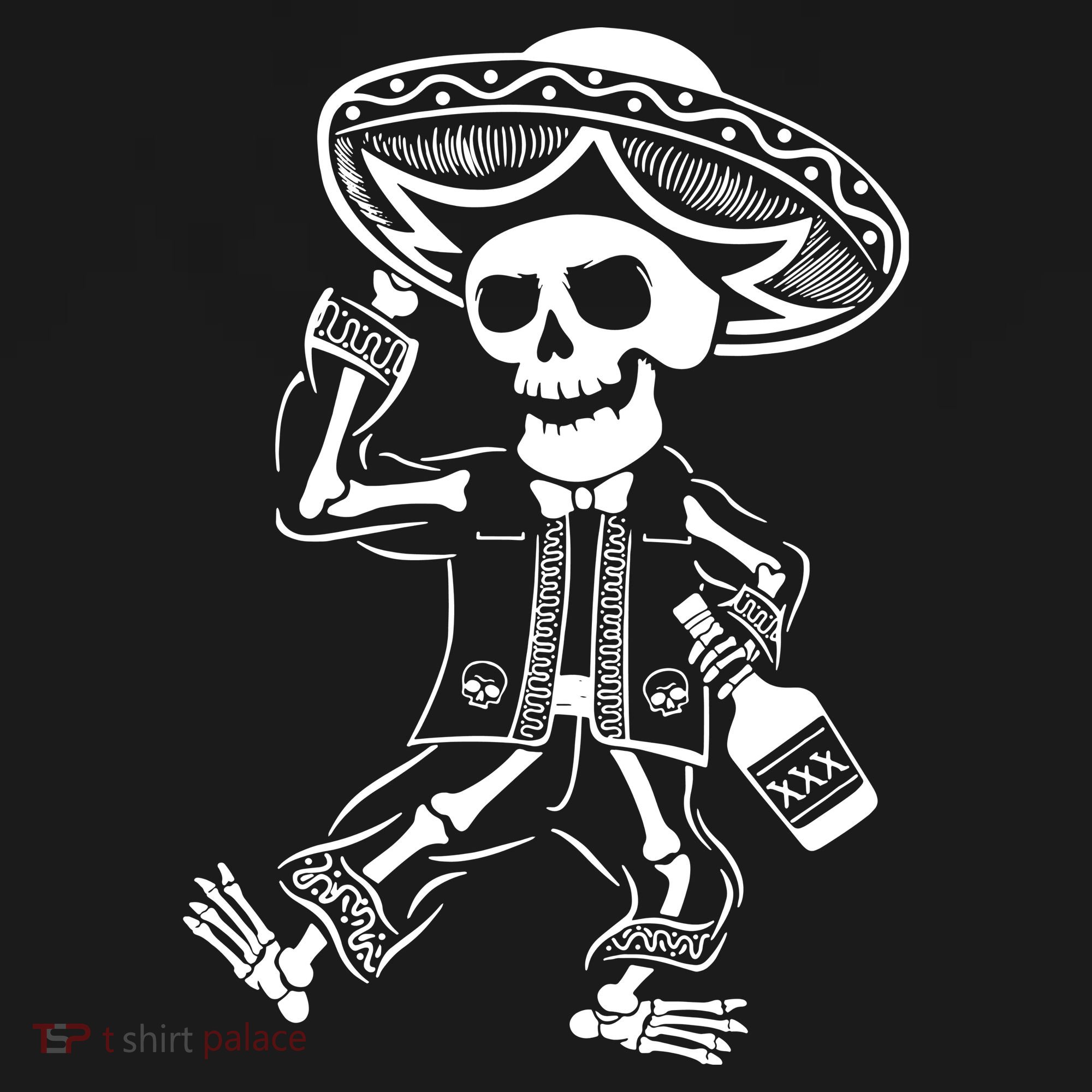 Drunk Mariachi Skeleton Tote Bag